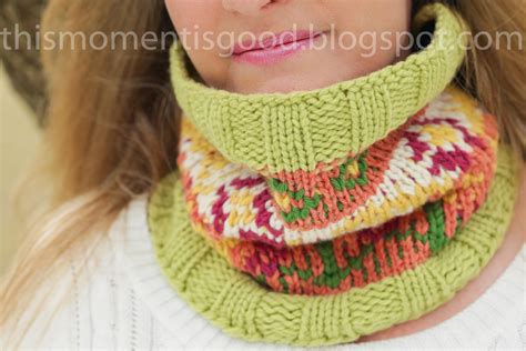 LOOM KNIT FAIR ISLE COWL Loom Knitting By This Moment Is Good