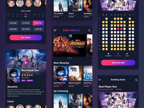 Cinema Booking App By Mizanur Rahman Remon For Crunchy On Dribbble