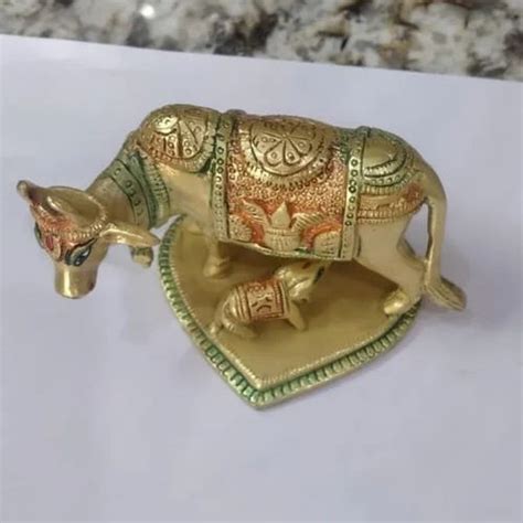 Brass Metal Kamadhenu Cow Calf Statue At Rs 1000 In Aligarh ID