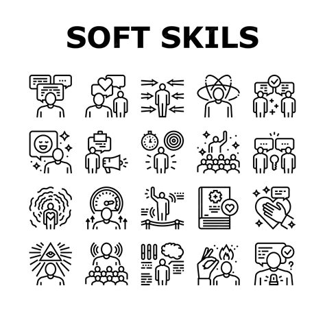 Premium Vector Soft Skills People Collection Icons Set Vector