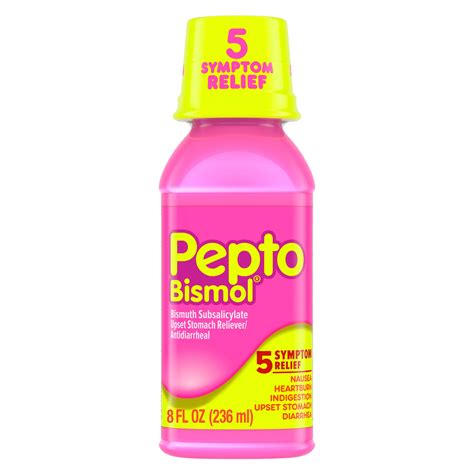 Pepto Bismol Liquid for Upset Stomach and Diarrhea Relief, Over-the