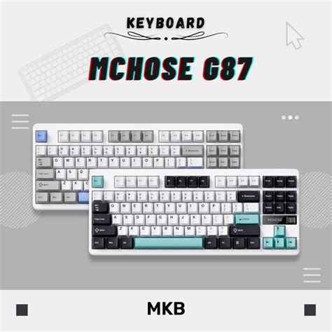 Mchose G87 Hot Swap Gasket Structure South Facing RGB Tri Mode Bluetooth Full Build Keyboard