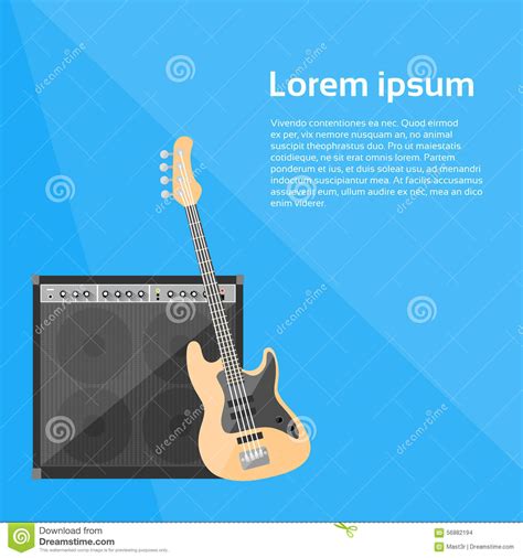 Música Rock Combinada Del Amplificador De La Guitarra Eléctrica