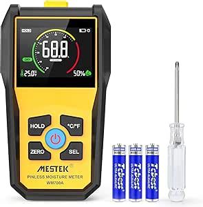 Moisture Meter Mestek Wood Moisture Detector Pinless Non Destructive