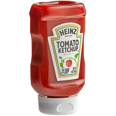 Heinz 14 Oz Upside Down Squeeze Bottle Ketchup 16 Case