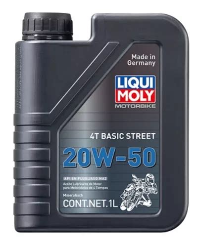 Aceite Para Moto Liqui Moly 4t 20w50 Mineral Sn Plus Ma2 1l