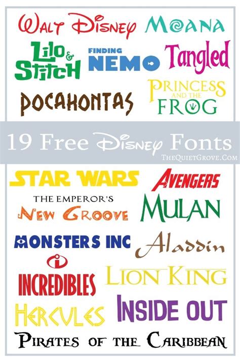 19 free disney fonts – Artofit