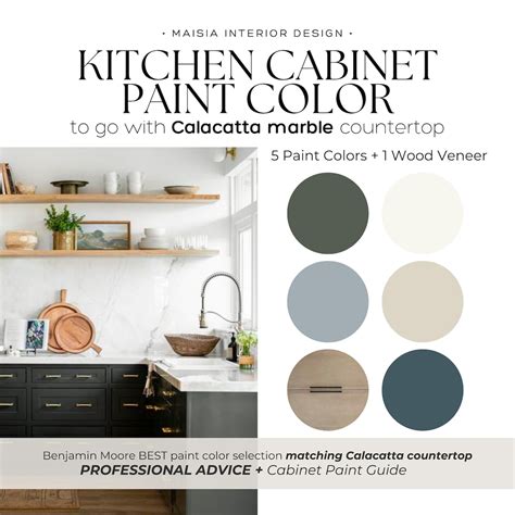 KITCHEN CABINET Paint Color Palette Goes With CALACATTA Marble ...