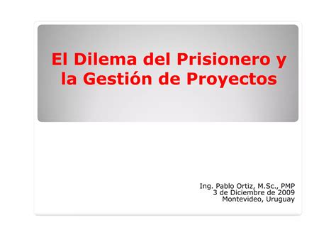 El Dilema Del Prisionero Y El Dilema Del Pdf