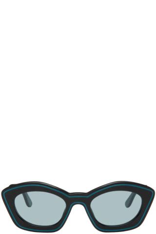 Black Blue RETROSUPERFUTURE Edition Kea Island Sunglasses By Marni On