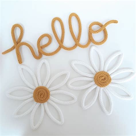 Hello Knitted Wire Word Woolly Wire Words Wire Nursery Decor