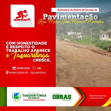 Imprensa Oficial Prefeitura De Taquaritinga Do Norte Vai Pavimentar