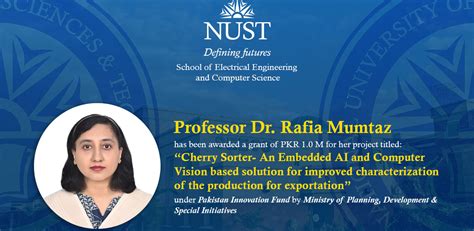 Professor Dr Rafia Mumtaz Has Been Awarded A Grant Of PKR 1 0 M