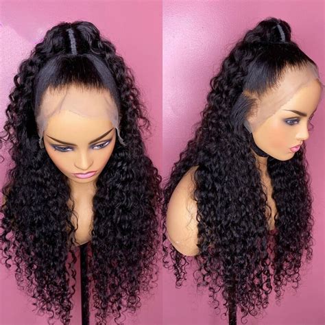 Preplucked Soft 26inch 180 Density Long Kinky Curly Natural Black Lace