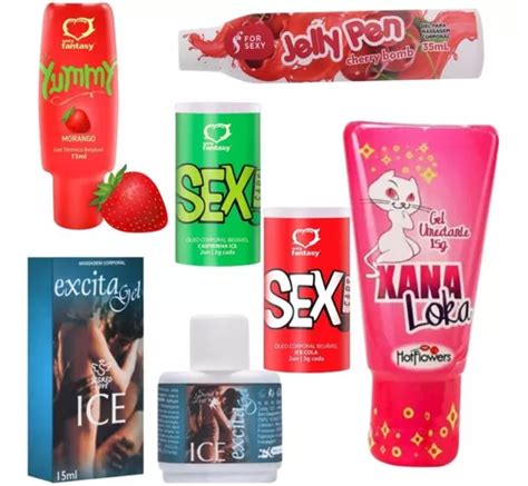 Kit Gel De Massagem Óleo Lubrificante Beijável Hot Ice Parcelamento sem juros
