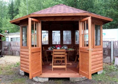 Закрытые беседки: 130 фото красивых идей, зимние, летние, из кирпича и ...