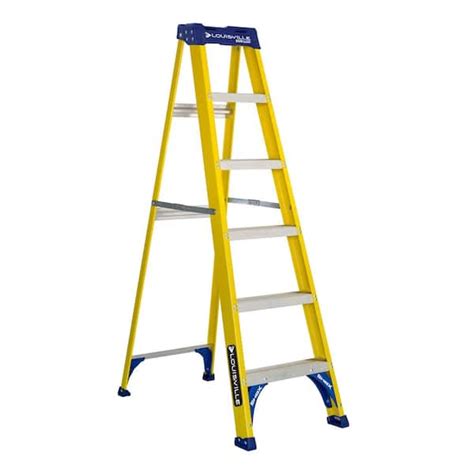 Louisville Ladder 6 Ft Fiberglass Step Ladder With 250 Lbs Load