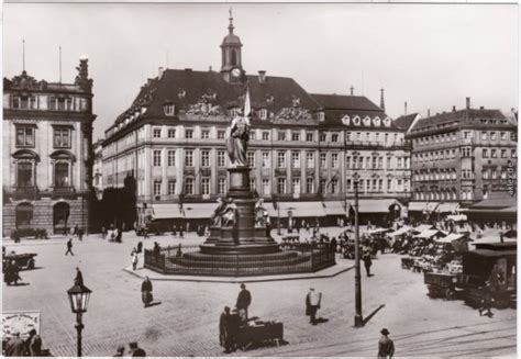 Dresden Altmarkt Altes Rathaus Loewenapotheke Germaniadenkmal Vor