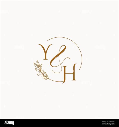 Yh Initial Wedding Monogram Logo Design Ideas Stock Vector Image Art