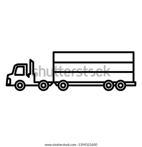 Truck Trailer Icon Vector Stock Vector Royalty Free 1394321600