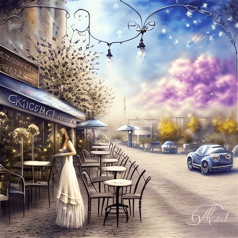 Beautiful Shabby Chic Outdoor Cafe Nashville Landscape Glittery Full