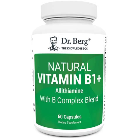Amazon.com: Dr. Berg Natural Vitamin B1 B6 B12 Complex - Allithiamine ...