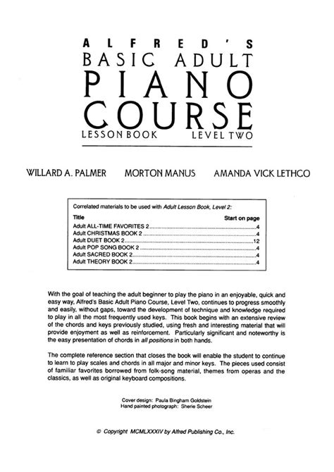 Book Alfred S Basic Adult Piano Course Pdf Pdf