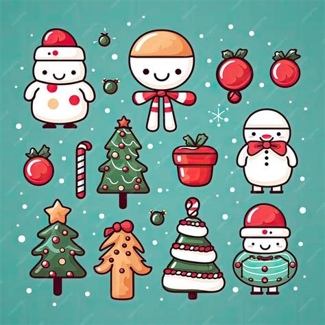 Premium Photo | Colorful and Cute Christmas Clip Art in 4K Vector