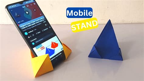 Origami Phone Stand Tutorial How To Make Paper Mobile Stand Diy Craftboat Youtube