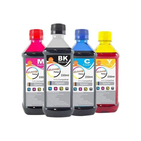 Kit Tinta Epson Impressora L L L L Cmyk X Ml Em Promo O