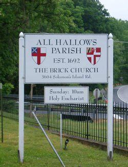 All Hallows Church Cemetery in Birdsville, Maryland - Find a Grave Cemetery