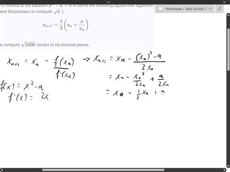 Solved Use Newtons Method To Approximate Square Root 20 To 50 Off