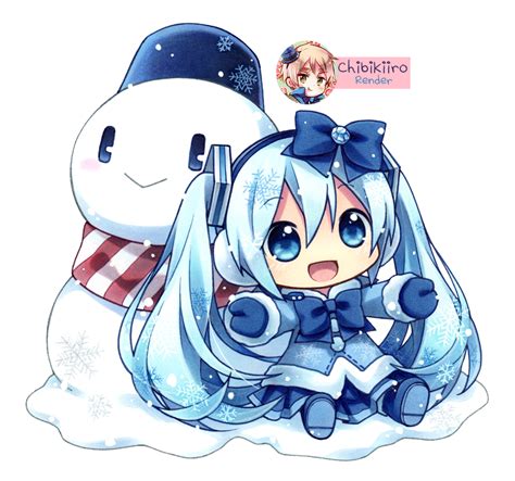 Snow Miku Render By Chibikiiro On Deviantart