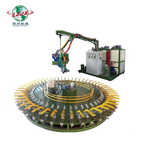 Pu Shoe Making Robot Rotary Safety Shoes Soling Injection Machine Pu