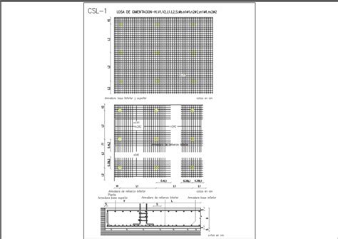 Plano De Cimentacion Losa De Contacto Losa Tapa En Autocad | Porn Sex ...