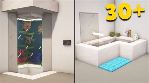 Minecraft Bathroom Build Hacks Designs Youtube