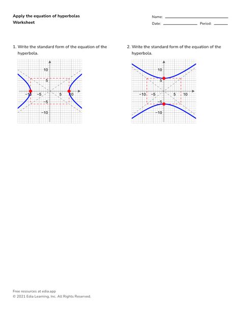 Grade Mathematics Worksheet Functions Hyperbola Worksheets Library