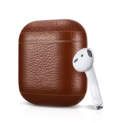 Pebble Series // Leather AirPod Case (Brown) - Air Vinyl Design - Touch of Modern