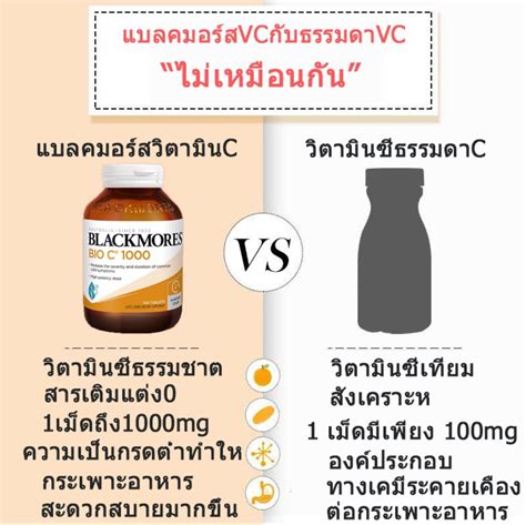 แบล็คมอร์ วิตามินซี 1000 มิลลิกรัม Blackmores Vitamin Cold Relife Bio C