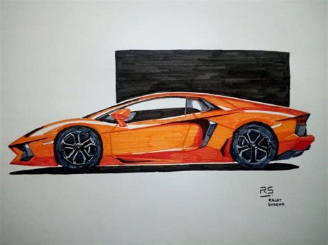 How To Draw A Lamborghini Aventador Lp700-4 - Draw easy