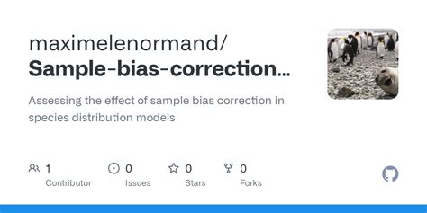 GitHub Maximelenormand Sample Bias Correction SDMs Assessing The