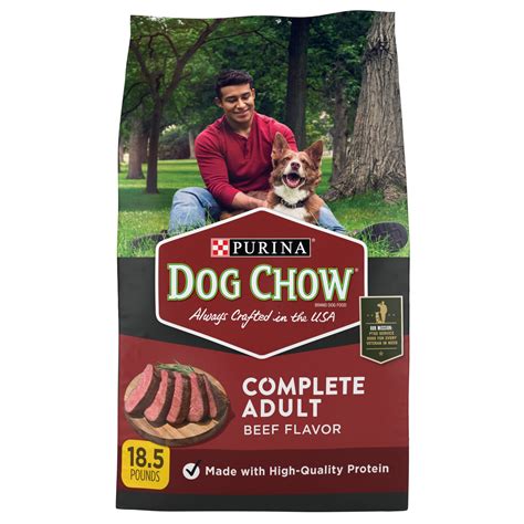 Purina Dog Chow Complete Kibble Beef Flavor Adult Dry Dog Food 185