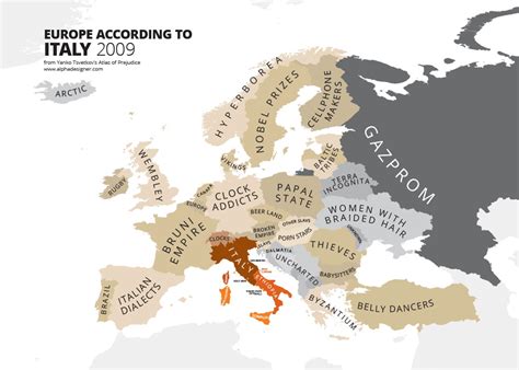 Europe according to Italy - Vivid Maps