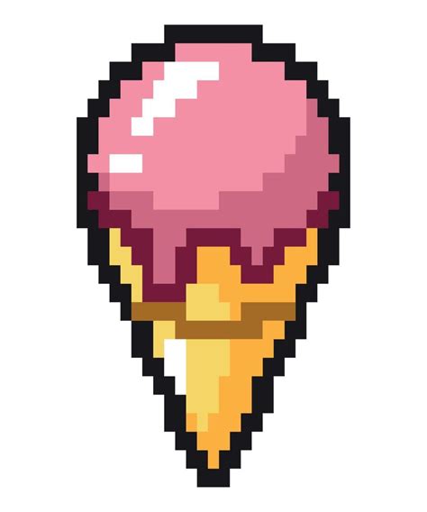 arte de píxeles de helado 12013906 Vector en Vecteezy