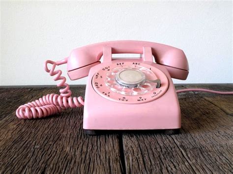 Sweet Vintage Pink Rotary Phone