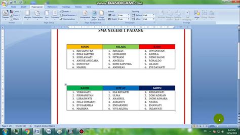 Famous Cara Membuat Tabel Jadwal Pelajaran Di Word Ideas Blog Ihsanpedia