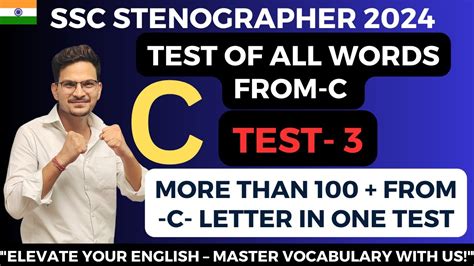 Ssc Steno Vocab C All Words From C In Test Ssc Steno