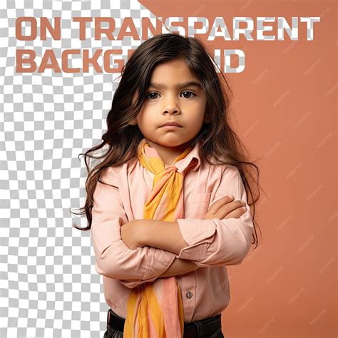 Premium Psd Serious South Asian Preschooler Boy Relieved Artist Pose