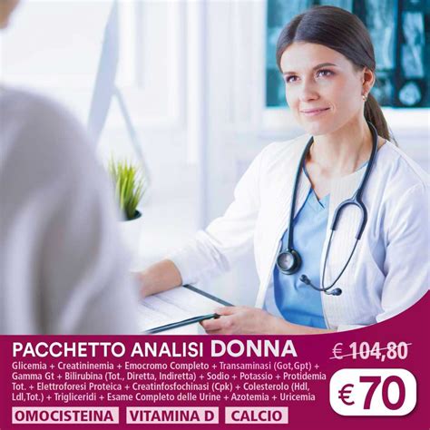 Pacchetto Analisi Screening Base Pacchetti Salute Marilab