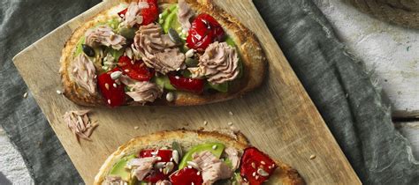 Tuna And Avocado Toasts Recipes John West Uk